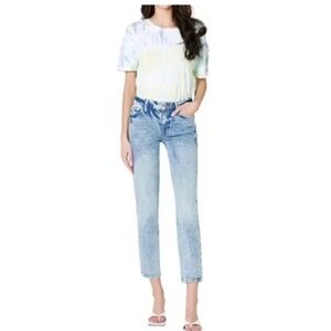 Frame Le High Straight Size 27 Acid Wash